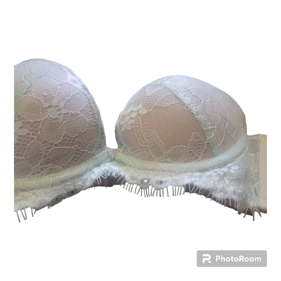 THE LITTLE BRA COMPANY Catherine Green Lace Push Up Bra - Size 28A, XXS - Picture 2 of 4